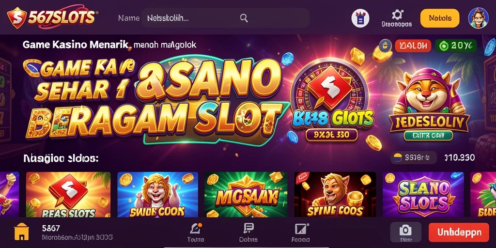 Gameplay seru 567SLOTS dengan variasi slot menarik.