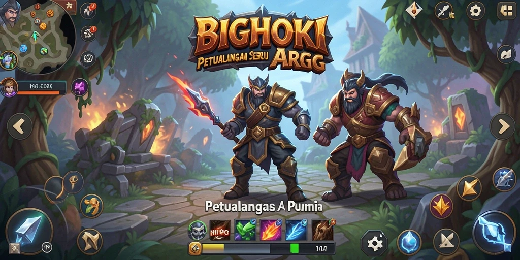 Tampilan gameplay BIGHOKI yang memukau dan penuh aksi.
