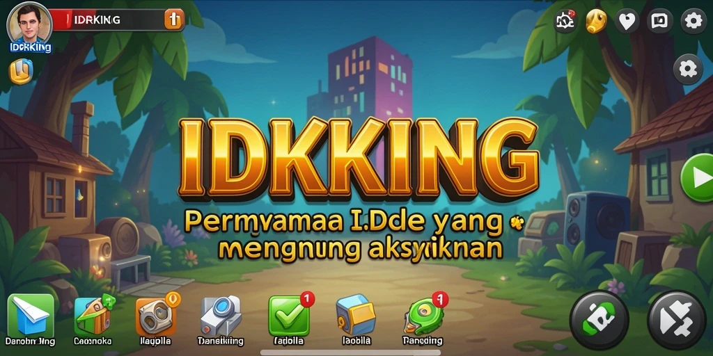 Tangkapan layar gameplay IDRKING menampilkan aksi dan strategi mengumpulkan sumber daya.