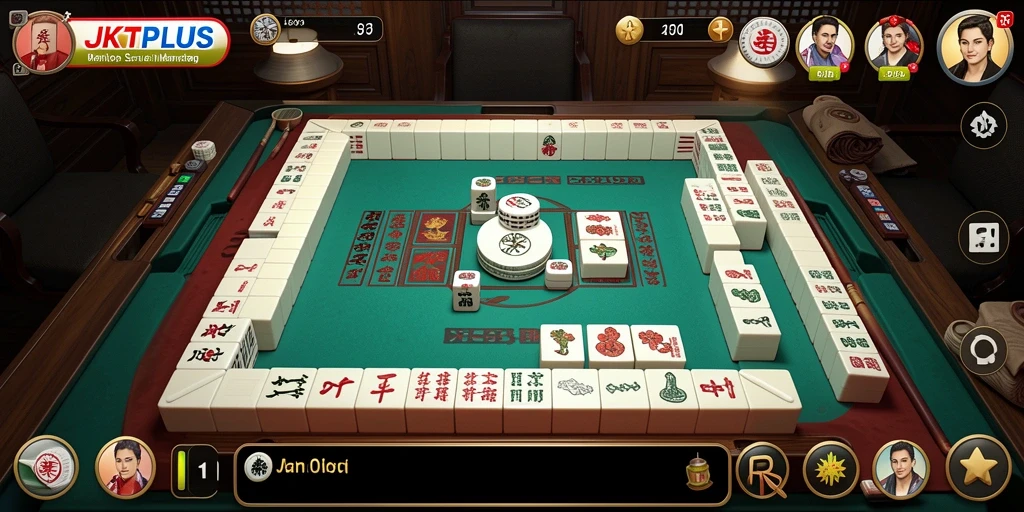 Screenshot JKTPLUS menampilkan level Mahjong yang menarik dan penuh warna.