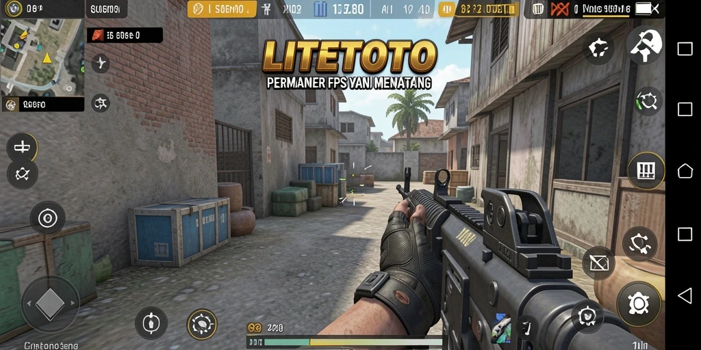 Tangkapan layar LITETOTO menunjukkan aksi intens dalam permainan FPS.